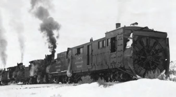 C&S rotary snowplow, Como, Colorado