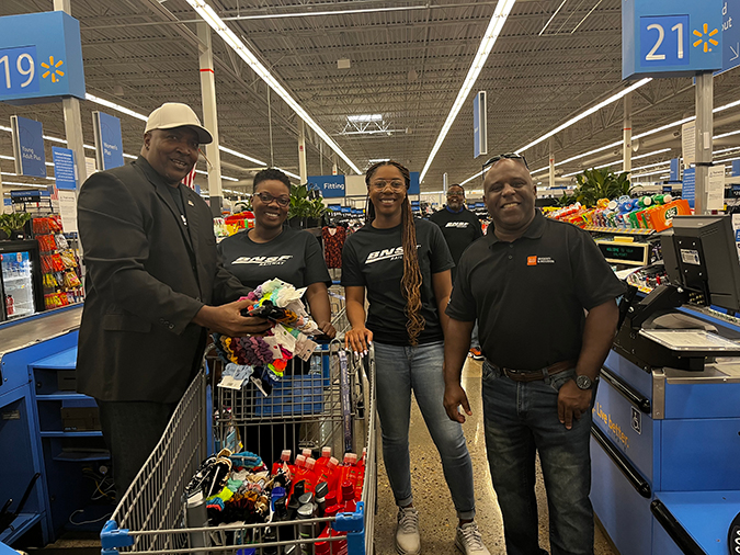BNSF and CASA team members shop for birthday bags BNSF and CASA team members shop for birthday bags