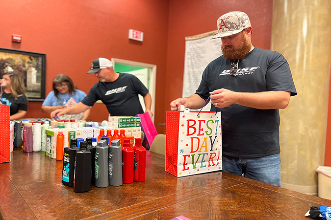 BNSF and CASA team members package gifts BNSF and CASA team members package gifts