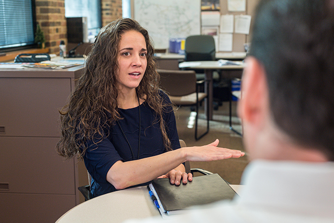 Cari Elstad at work at our headquarters in Fort Worth.