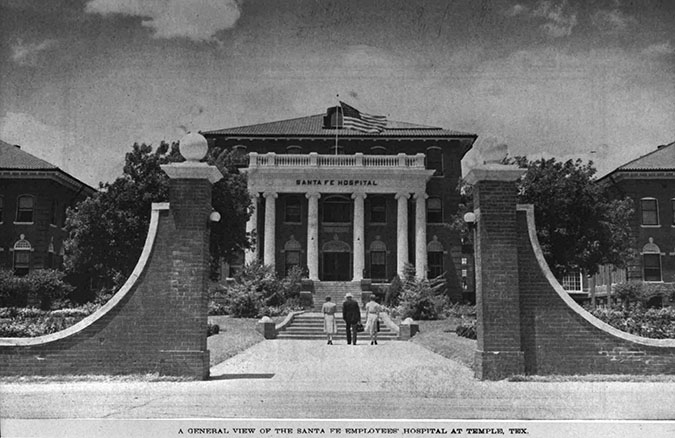 The original Santa Fe hospital in Temple The original Santa Fe hospital in Temple
