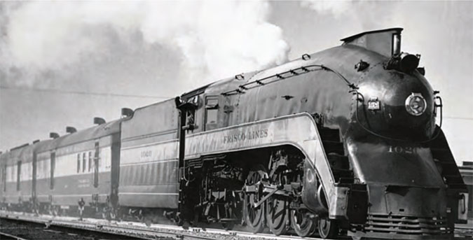Frisco steam locomotive No. 1029 circa 1930 Frisco steam locomotive No. 1029 circa 1930